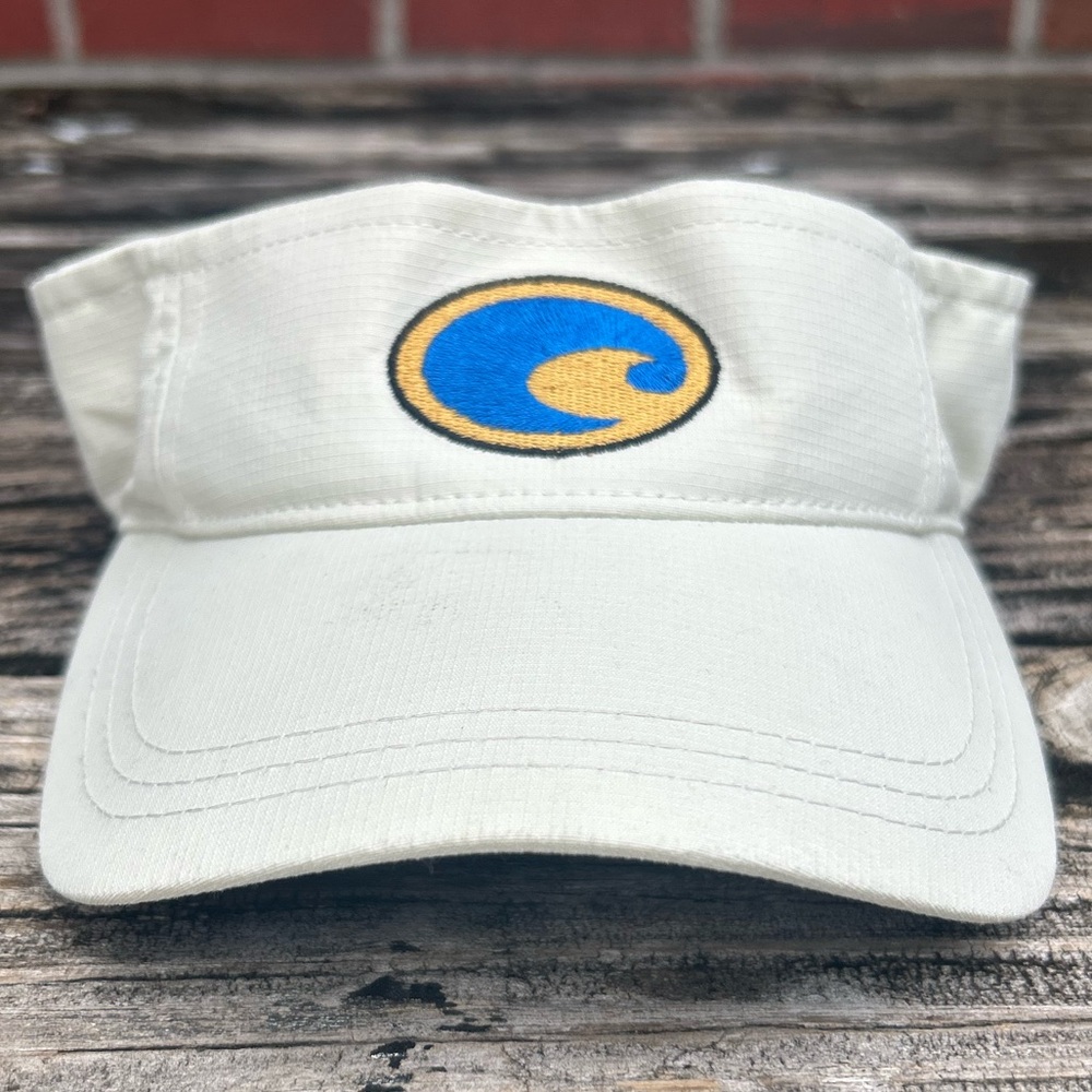 Costa Del Mar Beige Visor Hat  One Size Fits Most Embroidered Logo C3